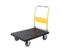 OUYUE Durevole Carrello Portapacchi Carrello A Mano con Pianale, Piattaforma Pieghevole, Pannello in Plastica E Maniglia in Metallo. Carrello con Ruote Portatutto