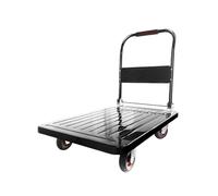 OUYUE Durevole Carrello Portapacchi Carrello A Pianale Pieghevole con Maniglia in Metallo, Carrello Mobile A Spinta for Magazzino E Garage Carrello con Ruote Portatutto