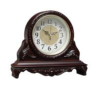 OUYUE Orologio da Scrivania Decorazione Classico retrò Soggiorno Orologio da Tavolo Silenzioso Tavolo TVCabinet Ristorante mobiletto del Vino Decorazione Orologio da Tavolo Vintage(Bruin)