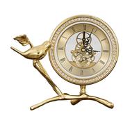 OUYUE Orologio da Scrivania Decorazione Orologio da Tavolo Creativo in Rame Orologio da Tavolo for Soggiorno Orologio in Rame con Uccelli Decorazione for la casa Orologio da Tavolo Vintage