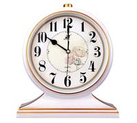 OUYUE Orologio da Scrivania Decorazione Orologio da Tavolo for Decorazione da Tavolo Orologio da Camino retrò for Decorazione da Tavolo del Camino Orologio da Tavolo Vintage(White)