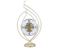 OUYUE Orologio da Scrivania Decorazione Orologio da Tavolo in Ferro Orologio da Studio Europeo Orologio a Pendolo Orologio da Tavolo Dorato Decorazione del Soggiorno Orologio da Tavolo Vintage