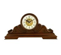 OUYUE Orologio da Scrivania Decorazione Orologio da Tavolo in Legno massello Orologio da Tavolo in Stile Europeo Orologio da Tavolo for Soggiorno Ornamenti da Tavolo retrò Orologio da Tavolo Vintage