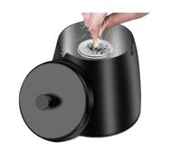 OUYUE Posacenere per Bar Casa Posacenere con Coperchio, posacenere for Fumatori, posacenere Domestico Senza Fumo, Deodorante con Coperchio, Portacenere Decorazione(Black)