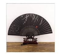 OUYUE Ventaglio Pieghevole Ventaglio Classico Giapponese Pieghevole in Seta Vecchio Fatto A Mano, Compatibile con Il Fan di Hanfu Ventagli Pieghevoli (Color : A4, Size : 21CM)