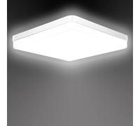 Ouyulong Lampara Led Techo Cuadrada 36W, Plafón Baño Impermeable IP54,23CM 4350LM 6500K Plafon Cocina, Para Pasillo Dormitorio Balcón Garaje salon