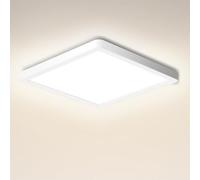 Ouyulong Plafoniera a led Quadrato, 18W 4000K 1620LM 23cm IP44, Adatto per soggiorno, camera da letto, bagno, cucina, seminterrato, corridoio, balcone (1 Pc)