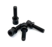 OUZHOULGPS Adatto for Utensili elettrici da Giardino, Elementi di Fissaggio for ferramenta, 4 Pezzi M5*20mm, bullone a esagono Incassato con Cuscinetto a Molla e Piatto