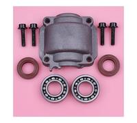 OUZHOULGPS Base della Coppa del Cilindro Motore con 4 bulloni e Viti Adatte for MS180 MS170 018 017 MS 180 170 Ricambio for Motosega Cuscinetto a manovella Paraolio Parte