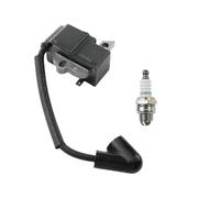 OUZRYWSDP Bobina di accensione con Candela BM6A Adatta for Motosega PS-350 PS-350C PS-420 PS-420C CL350 CL430 PS-351 PS-350SC PS-421 EA4301F EA4300FR Sostituisci 195 143 100 attrezzo