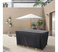 OUZUIU Copertura impermeabile per mobili da esterno in rattan, 120 x 45 x 50 cm (lunghezza x larghezza x altezza), tessuto Oxford 420D, resistente ai raggi UV, impermeabile, antivento, con copertura