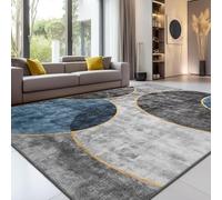 OUZUIU Tappeto antiscivolo, morbido, a pelo corto, lavabile in lavatrice, per soggiorno e camera da letto, grande tappeto bohémien con motivo tribale, 60 x 90 cm