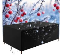 OUZUIU Telo di copertura rettangolare invernale, 135 x 50 x 90 cm (lunghezza x larghezza x altezza) 420D Oxford, impermeabile, antivento e resistente ai raggi UV, adatto per tavoli da giardino, mobili