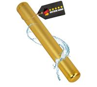 OVADA Joint - Custodia protettiva per sigari, 11 cm, inodore e impermeabile, in metallo, per trasporto di sigari, di alta qualità, con manicotto lungo, design pulito (oro)