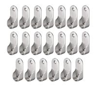 Oval Closet Rod End Supports Wardrobe Rod Bracket Fit Rod Dia 16.5mm 20 PCS