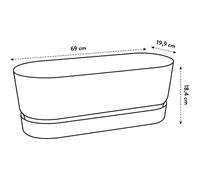 Oval piantatrice Greenville - Plastica - Ø70 - Greenfera