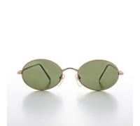 Ovale D'Oro Vintage Anni '90 Occhiali Da Sole Qualità Ottica - Yates