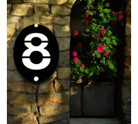 Ovale Singolo Numero Casa Segni / Placche, Personalizzato Colori E Stili