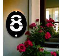 Ovale Singolo Numero Casa Segni / Placche Personalizzato Colori Misure Stili