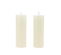 Ovaletta 2 candele a pilastro bianco, corona dell'Avvento, 5 x 15 cm, senza profumo, per decorazioni natalizie