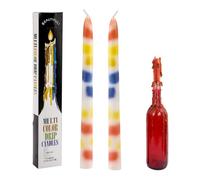 Ovaletta 2 candele colorate a goccia, 2 x 25 cm A