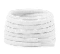Ovali Athletic Shoelaces - Perizoma da 4 mm, 2 paia, 01 bianco., 55.12"Inch (140CM)