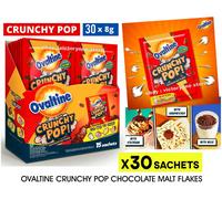 Ovaltine Crunchy Pop Cioccolato Scaglie di Malto Dolci Calcio 30 BUSTINE x...