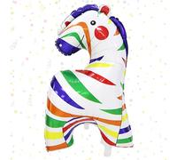 Ovanda Decorazione a forma di circo, XXL, pellicola in alluminio con zebra, palloncini, animali della giungla, palloncini per feste, animals, palloncini a elio, animali per bambini, decorazioni per