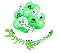 Ovanda Dino, set di decorazioni per compleanno, striscione per feste di compleanno, striscione di dinosauro Bunting, palloncini decorativi, dinosauri, giungla, feste di compleanno