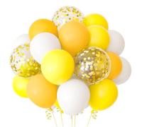 Ovanda Palloncini gialli, 60 pezzi, 12 pollici, gialli bianchi e dorati, palloncini per compleanno, matrimonio, api, decorazione per girasoli, ringraziamento, api miele, feste a tema, baby shower