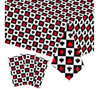 Ovanda Tovaglia da poker, 274 x 137 cm, per casinò, rettangolare, a tema, per tavolo da poker, per feste da poker