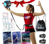 OVANTO Hilfe, set da allenamento per pallavolo, 1 set, 6 pezzi, vita 50,8-116,8 cm, nero e bianco, perfetto per adolescenti