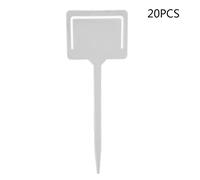OVAQUIXI 20 PZ Etichette per Piante in PVC Indicatori da Giardino Pali per Semi Riutilizzabili Impermeabili per Vassoi per Piantine Vasi da Fiori con Funzione di (WHITE)
