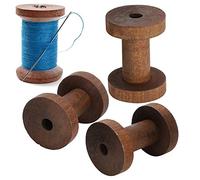OVAQUIXI 3 Fili in Legno Bobina, Comodo Spazio di Archiviazione, Utilizzo Multiuso, Design retrò, Pulito e Facile da Afferrare l'ago e il Filo Quando Necessario, Finiture Decorative