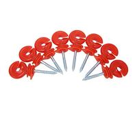 OVAQUIXI 50 Isolatori per Recinzione Elettrica in Plastica, Materiale in Acciaio, Installazione su Pali in Legno Ecologici (esseri Umani/animali Domestici/fauna selvatica) Facile