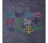 OVAQUIXI 60 Pezzi Graffette a Forma di Animale, Graffette in Plastica Rivestita con Filo Metallico, Colori Misti per Note Adesive, Ufficio e Scuola