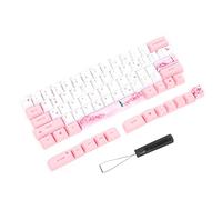 OVAQUIXI 73 Copritasti PBT 73, Accessorio per Tastiera Meccanica a Sublimazione, Tinto a Facce, Personalizzabile per le Decorazioni della Tastiera (6064 ragazza)
