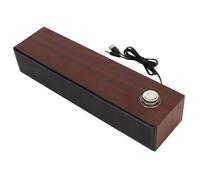OVAQUIXI Altoparlanti per Computer, Soundbar Stereo HiFi Alimentata USB Plug & Play per PC Desktop Laptop, Marrone