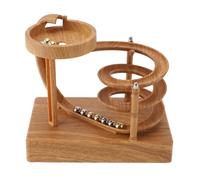 OVAQUIXI Art Perpetual Motion Machine Perpetuo Motion Scrivania Giocattolo Giocattolo Gadget Fisica a Sfera con Batteria da 1800 MAh per Arredamento per L'arredamento degli Uffici (Venatura del legno)