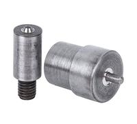 OVAQUIXI Attrezzo Manuale per Punzonatrice per Occhielli per (Chm) | Fustella in Acciaio 45#, per Rivetti con Chiusura a Scatto, Riparazione di Cinture per Bagagli, Scarpe, Cappelli,