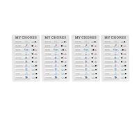 OVAQUIXI Bacheca in PVC con Pulsante Scorrevole Staccabile per Promemoria Compiti e Tracciamento Abitudini, 7.9x4.7in Tabella Lavoretti Portatile per Casa Ufficio Viaggio (MYCHORES)