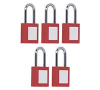OVAQUIXI Blocchi di Tagout di Blocco, Progettazione Shell Integrata, comodità della Condivisione dei Tasti, Raggio Blocco Placcato Chrome, Etichetta Scrivibile Riutilizzabile, idoneità