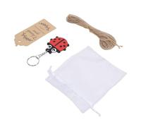 OVAQUIXI Bomboniere Portachiavi, Realizzate a Mano con Etichette di Ringraziamento e Sacchetto in Organza, Perfette per gli Ospiti del Baby Shower e per le Forniture per Feste di Compleanno