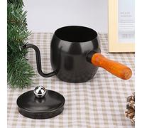 OVAQUIXI Caffettiera in Acciaio per Casa, Teiera con Beccuccio Fine, 500 Ml, per Amanti del Caffè, Ideale per Prepararsi in Casa, Colore Acciaio (500ML)