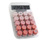 OVAQUIXI Calcolatrice da Tavolo Meccanica Display Digitale Chiaro Calcolatrice da Tavolo di Base Semplice con Pulsanti Grandi Schermo Grande per Uso Matematico in Ufficio da Parte degli (Rosea)
