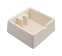 OVAQUIXI Coffee Knock Box, Compatto Contenitore in Plastica per Fondi di | Superficie Lavabile Non Porosa, Altezza 6,6 Cm, Si Adatta Sotto le Macchine, Supporto per Contenitore Incluso, Ferma gli