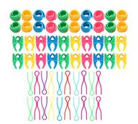 OVAQUIXI Compagni di Filo per Bobina, Supporti per Bobina in Silicone e Morsetti per 60 Pezzi con Organizer, Prevengono lo Sfilacciamento, Conservazione del Filo per Utenti di Macchine da Cucire e