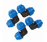 OVAQUIXI Connettore Adattatore a Gomito in Plastica PE, da 32 Mm a 32 Mm | Resistenza All'alta Pressione, Raccordo per Tubo Dell'Acqua, Riduce il Consumo di Acqua, Compatibile con Tubi in PPR/PE/PVC