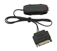 OVAQUIXI Controller ARGB per Case PC, Interfaccia 5V 3PIN, Supporti per Alimentazione SATA, Cavo Splitter a Y, Interruttore di velocità/luminosità, Controllo Wireless di Regolazione