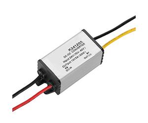 OVAQUIXI Convertitore DC-DC Alimentatore Efficiente da 24 V a 12 V per Pannelli Fotovoltaici Guscio in Alluminio Alimentatore per Robot, Apparecchiature CNC e Motori